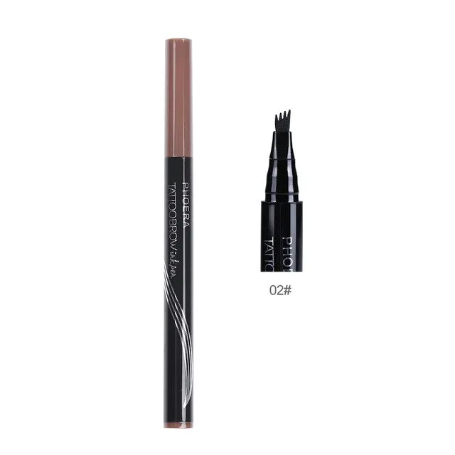 PHOERA automatique mat sourcil crayon étanche sourcil tatouage avec brosse longue durée cosmétiques sourcils stylo