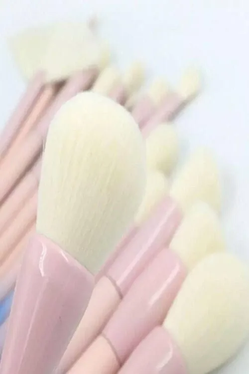 Pink And Blue Gradient Makeup Brush Set - 14 Pack