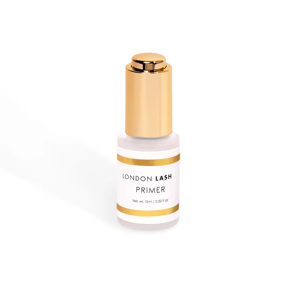 Pre-treatment Lash Primer, 15ml, London Lash for Natural Finish, Restores Moisture, Unscented, Coconut, 15ml
