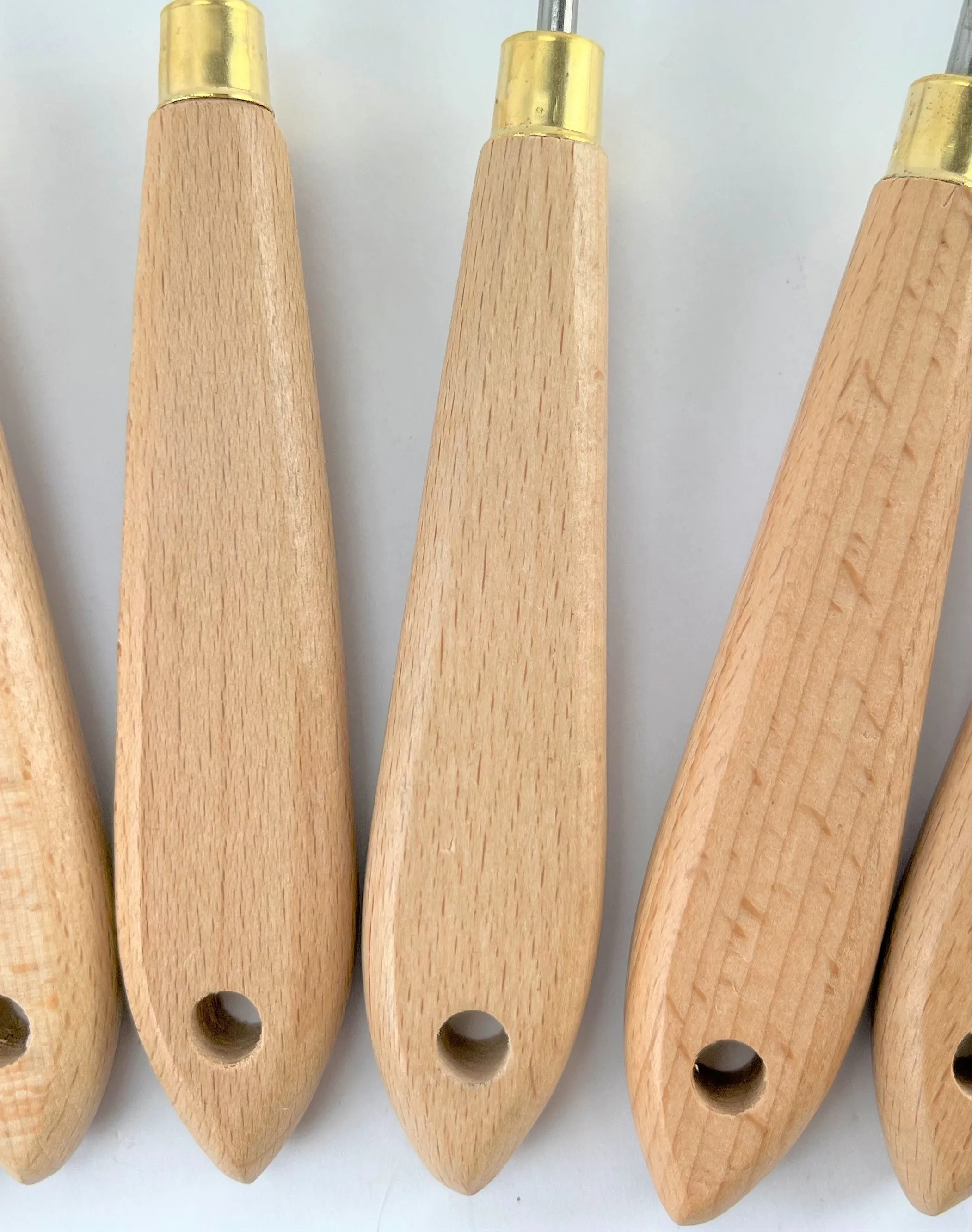 Professional 12 Piece Artist Palette Knife Set for Oil Paint, Natural Wood, New