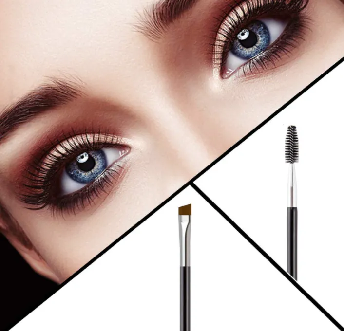 Professional Angled Eye Brow Brush and Spoolie Brush