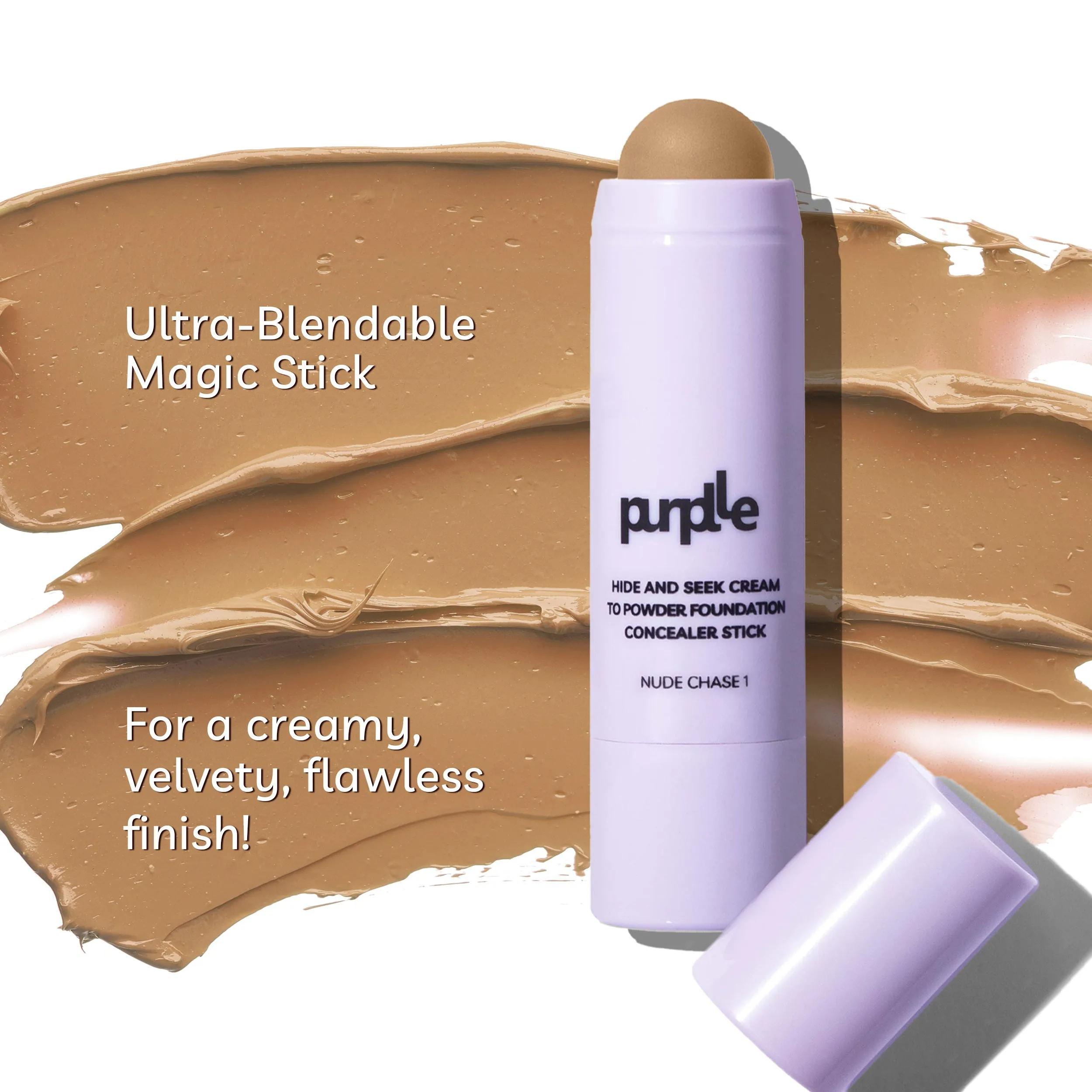 Purplle Hide and Seek Cream to Powder Foundation Concealer Stick Nude Chase 1