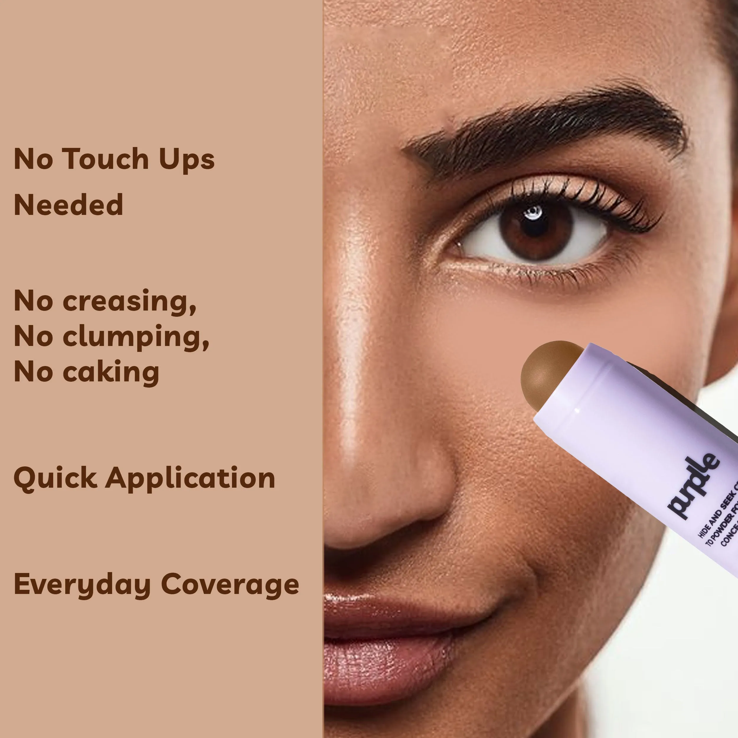 Purplle Hide and Seek Cream to Powder Foundation Concealer Stick Nude Chase 1