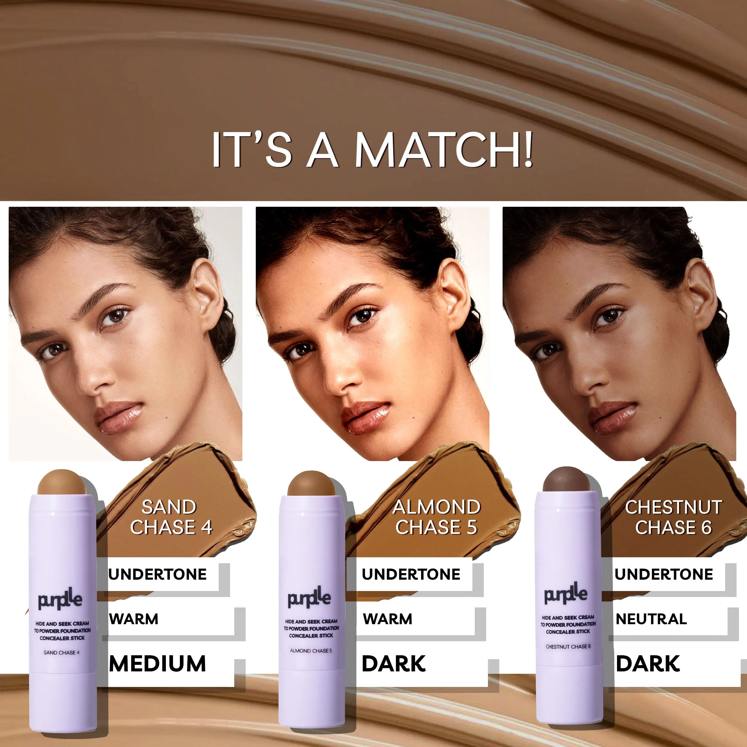 Purplle Hide and Seek Cream to Powder Foundation Concealer Stick Nude Chase 1