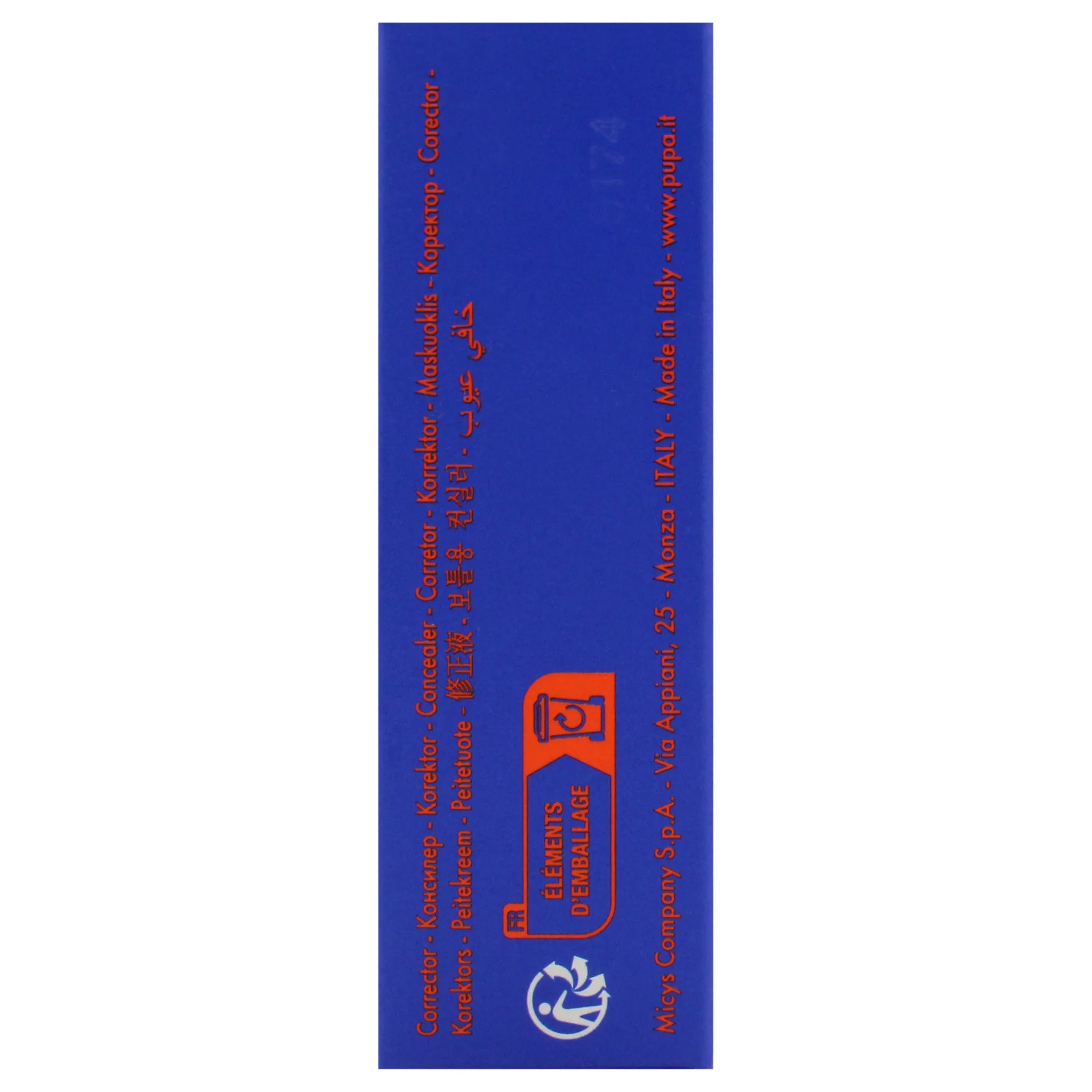 Quick Eraser Corrector - 001 Light-Medium by Pupa Milano for Men - 0.158 oz Concealer