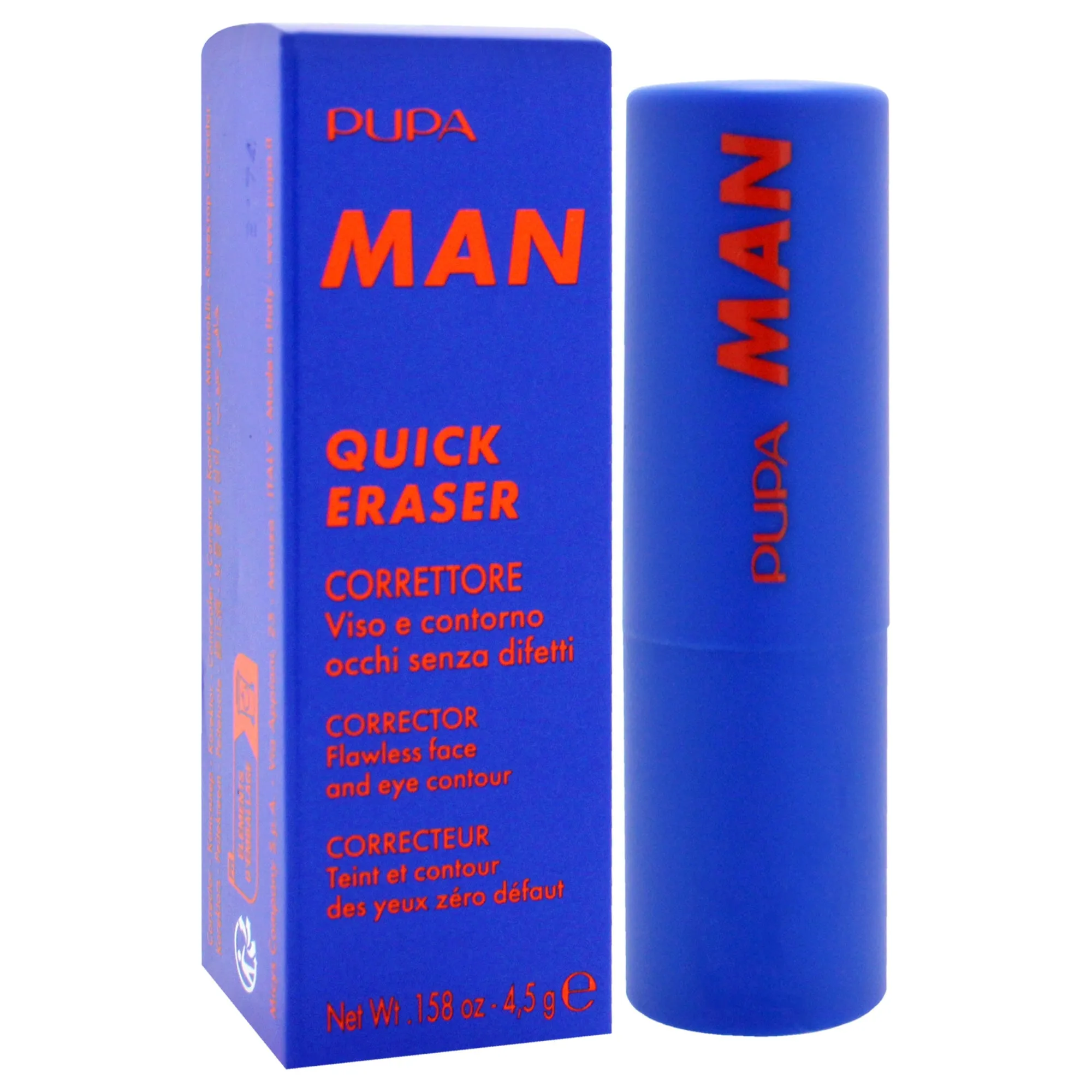 Quick Eraser Corrector - 001 Light-Medium by Pupa Milano for Men - 0.158 oz Concealer