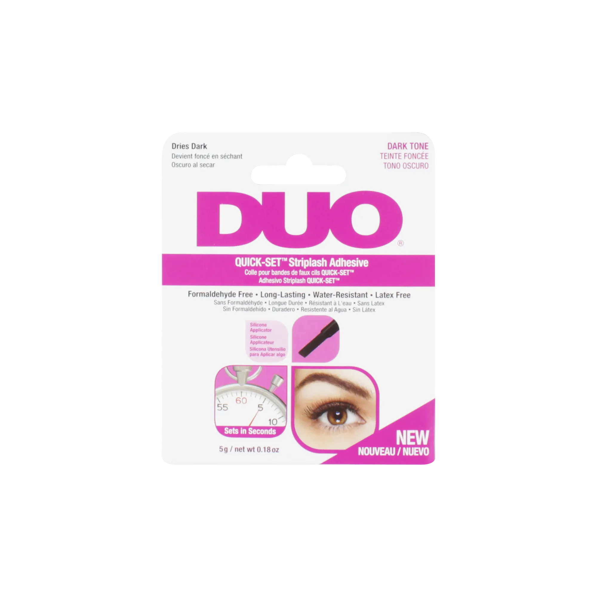 Quick Set Striplash Adhesive Eyelash Glue Dark Tone