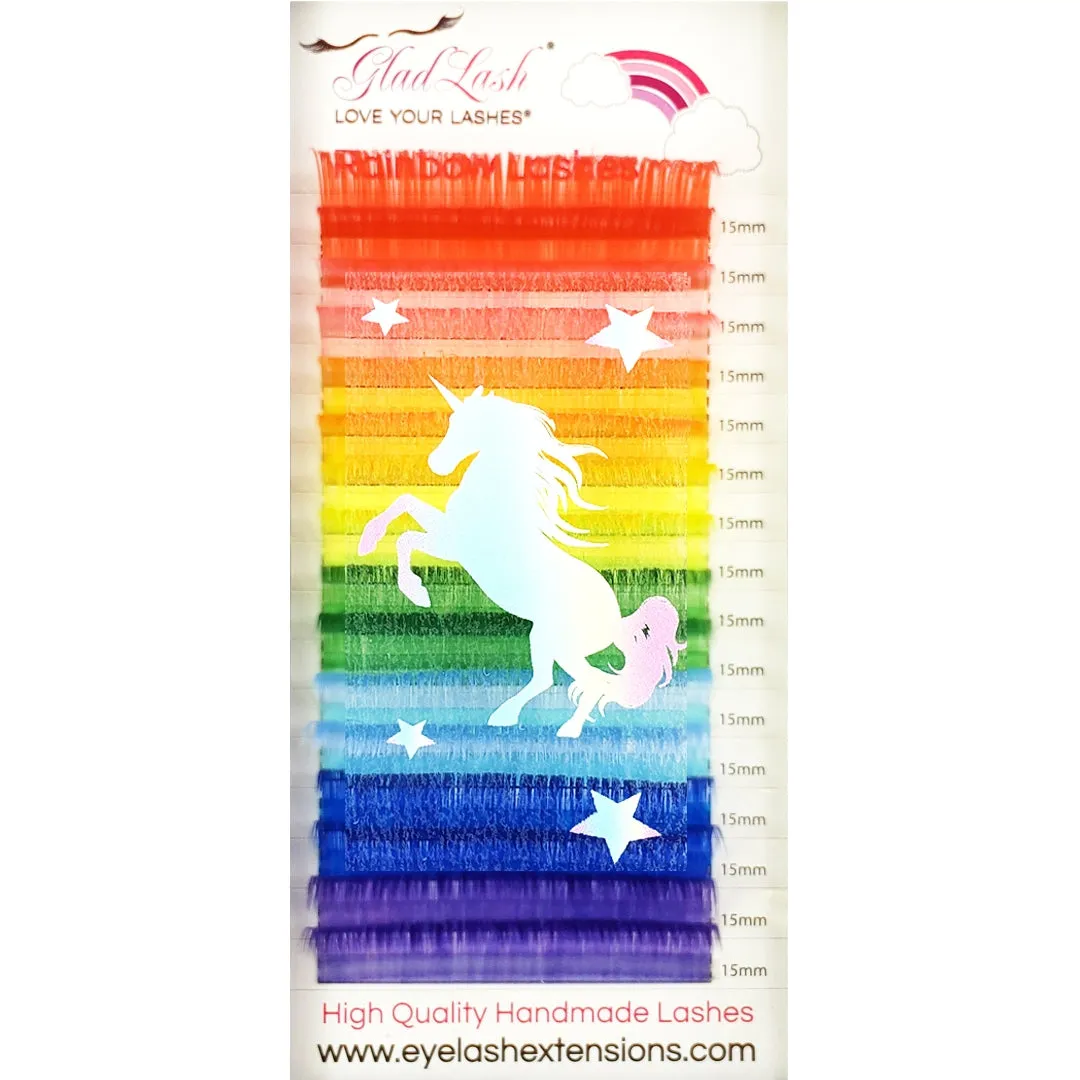 Rainbow Unicorn Eyelash Extensions - Volume