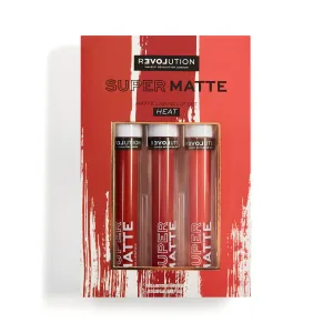 Relove By Revolution Supermatte Liquid Lip Set Heat