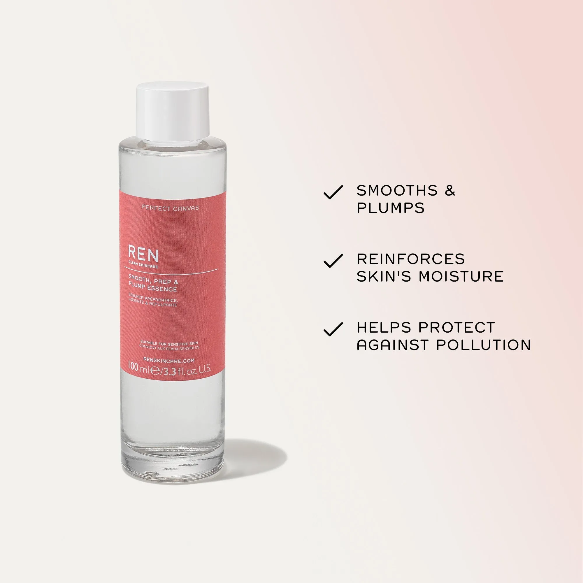 REN Perfect Canvas Smooth, Prep & Plump Essence