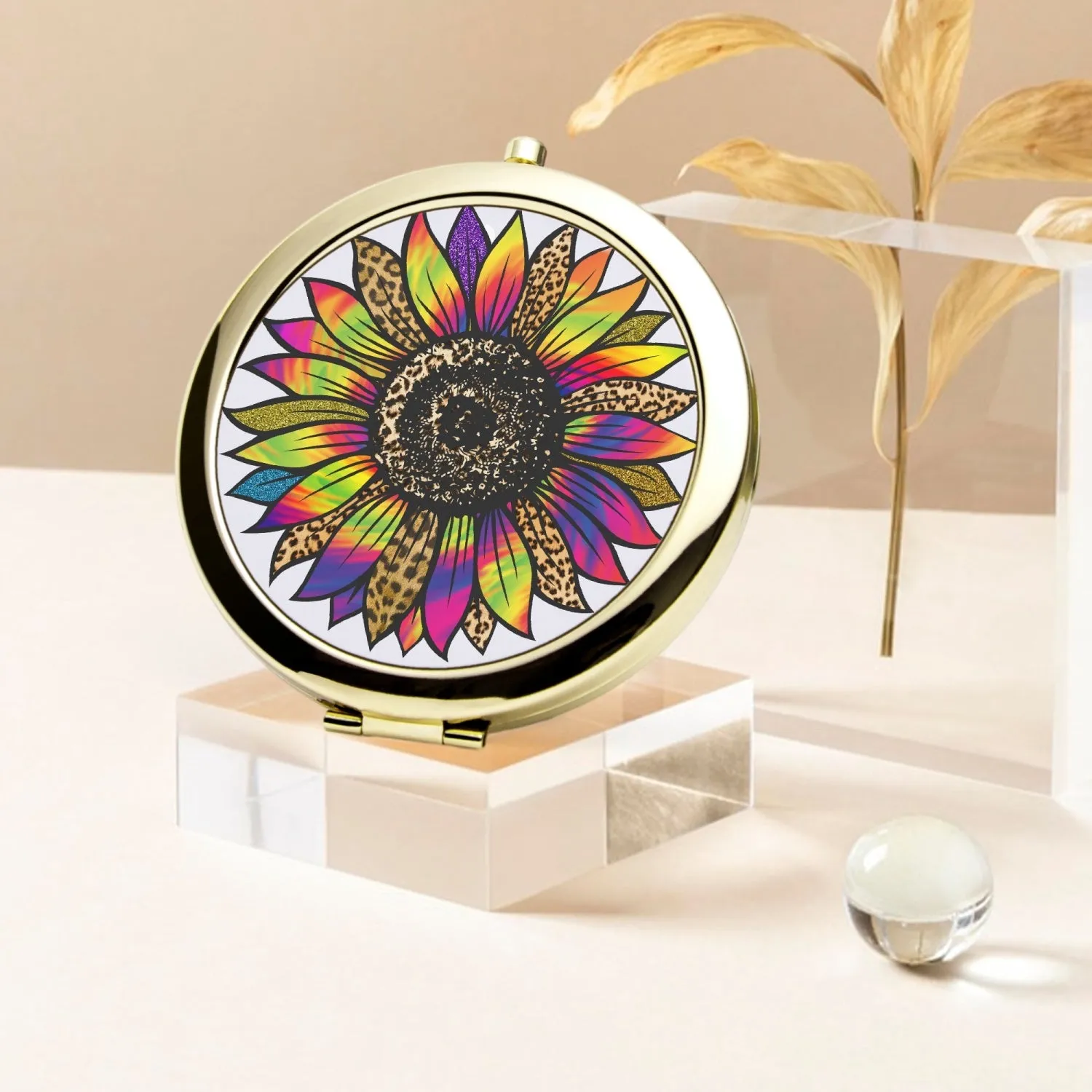 Retro Flower | Compact Mirror
