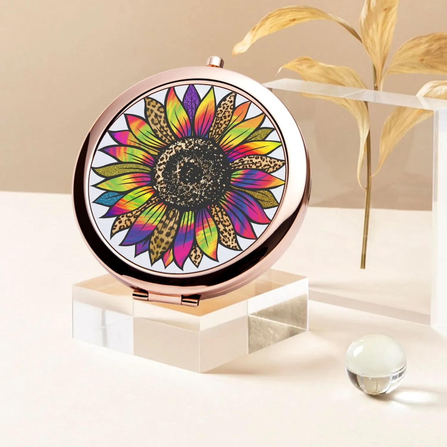 Retro Flower | Compact Mirror