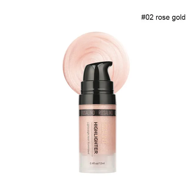 ROSALIND Highlighter Illuminator Full Professional Glow Shimmer And Shine Golden Rose Highlight Makeup Face Bronzer Maquillage