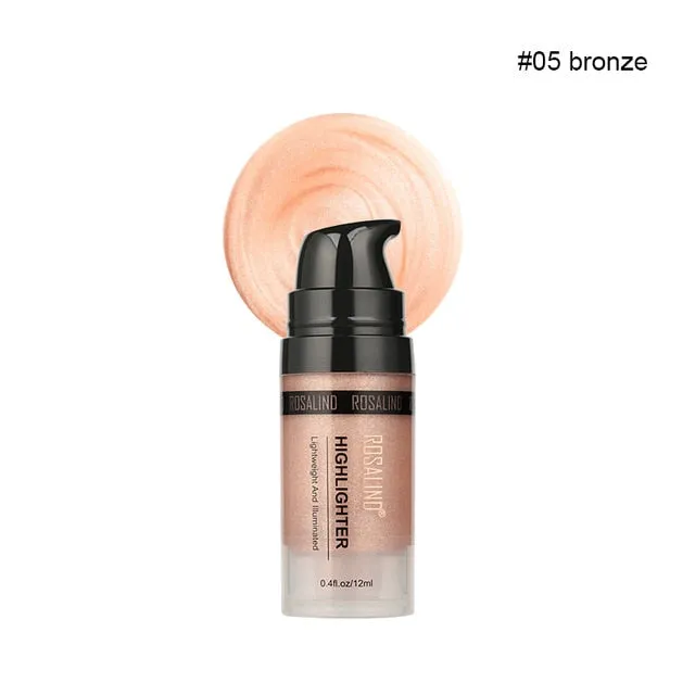 ROSALIND Highlighter Illuminator Full Professional Glow Shimmer And Shine Golden Rose Highlight Makeup Face Bronzer Maquillage