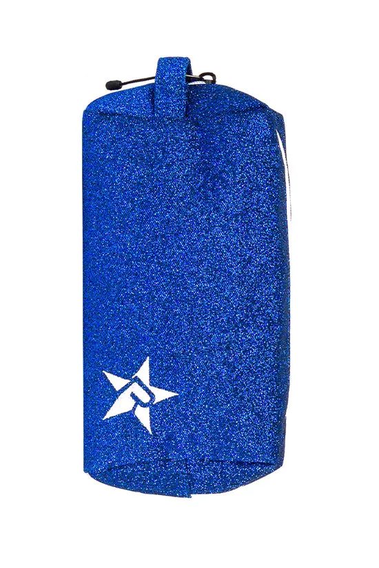 Royal Blue "Golden Eye" Rebel Makeup Bag with White Zipper