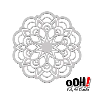 S14 Flower Mandala Sphere Airbrush & Face Paint Stencil