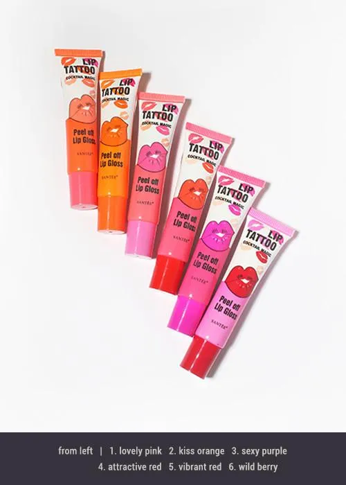 Santee Lip Tattoo- Peel off Lip Gloss