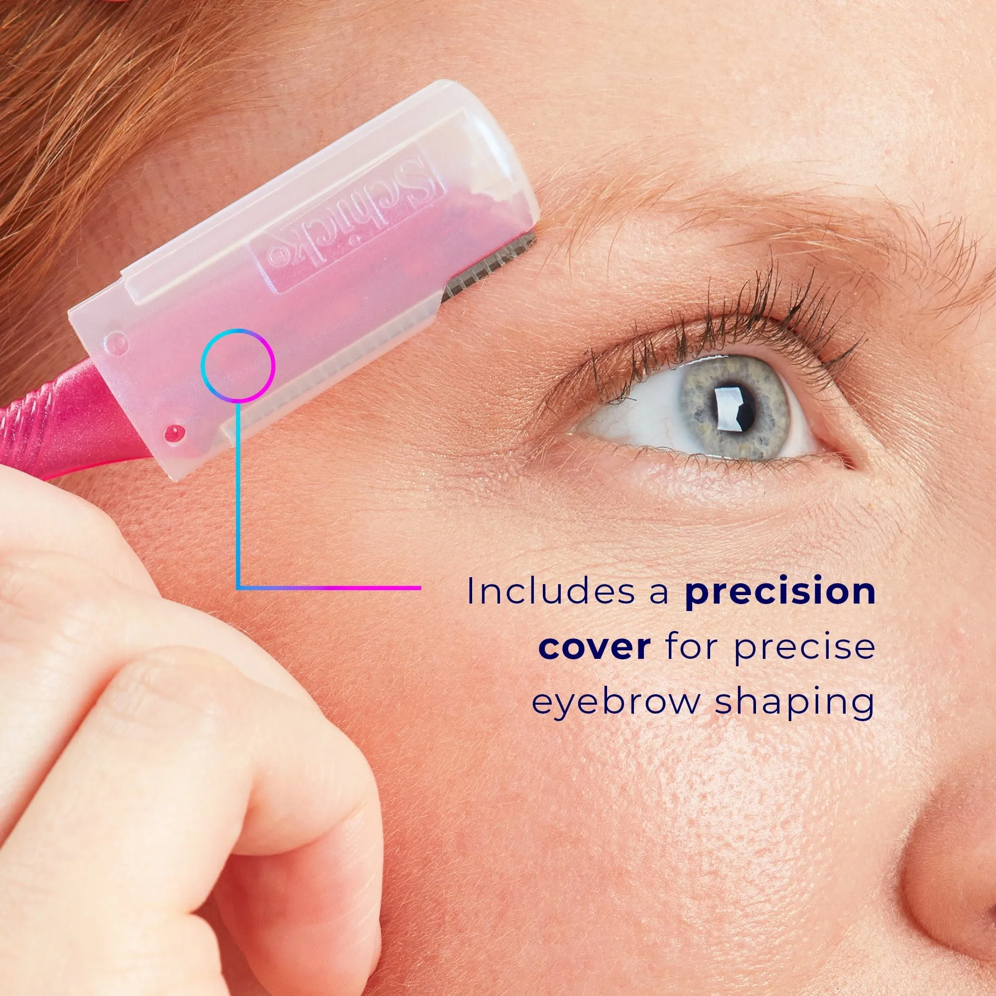 Schick Hydro Silk Touch-up Dermaplaning Tool with Precision Cover, 3 Ct, Womens Facial Razor & Eyebrow Razor