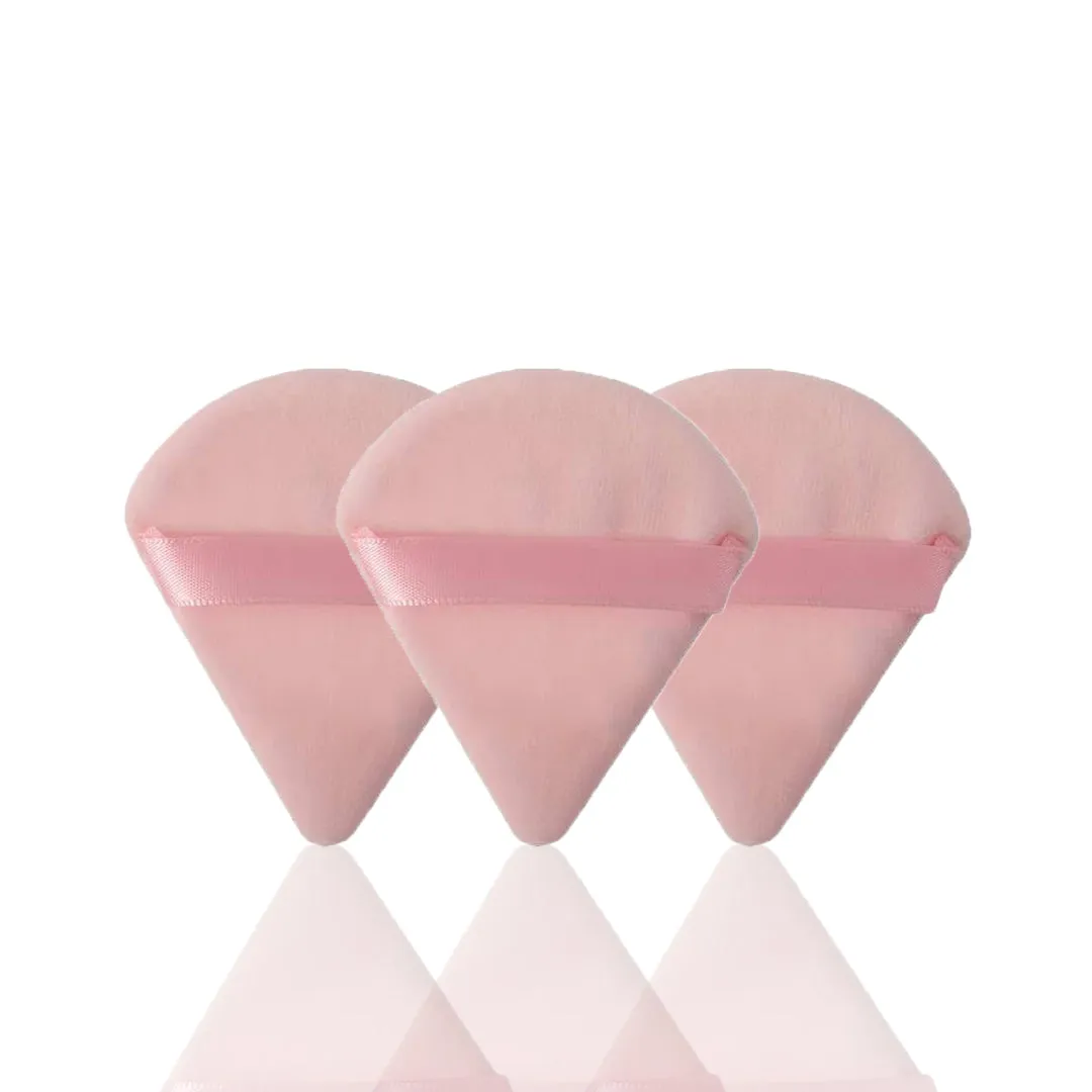 Shein  Powder Puffs Triangle Soft Face Makeup Blender Light PINK( PACK OF 3)
