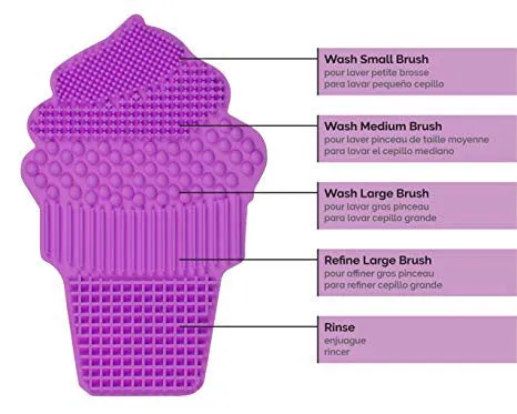 Silicone Brush Cleaning Pad (Ice Cream Cone)