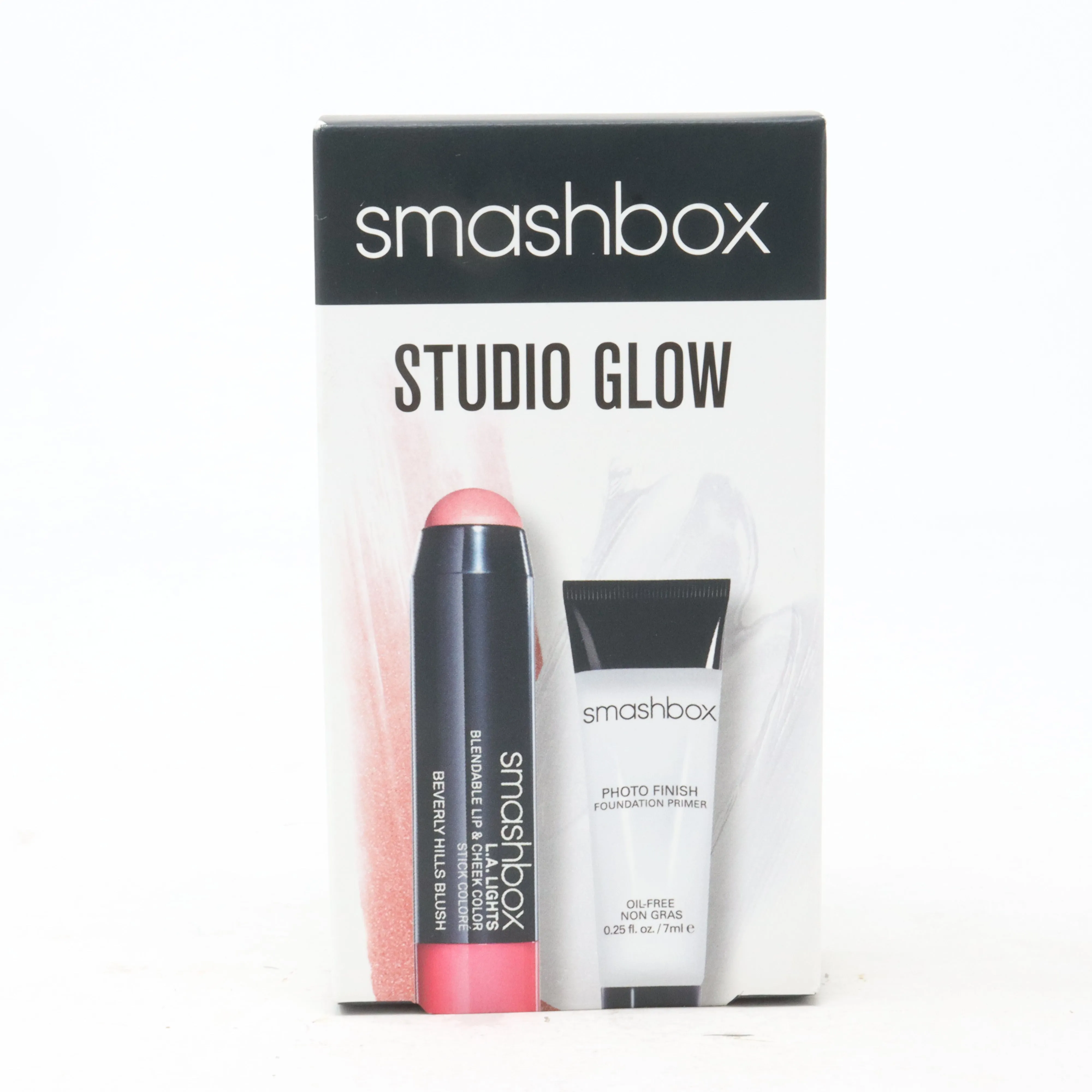 Smashbox Studio Glow Set Photo Finish Primer Bev Hills Blush Lip Cheek   New With Box