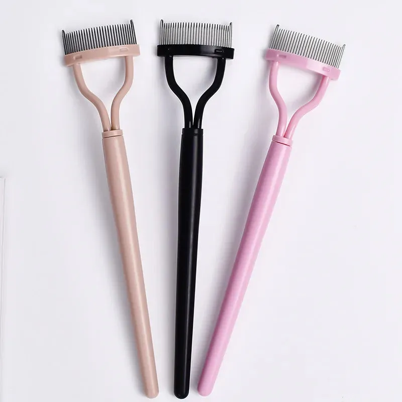 Stainless Steel Eyelash Separator Brush Comb Straighten Eyelashes for Easy Curling and Mascara Application Makeup Tool