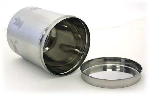Stainless Steel Food Canister - 3.1 qt. / 98 fl. oz. - 6" (D) x 7.5"(H) (Good Dog)