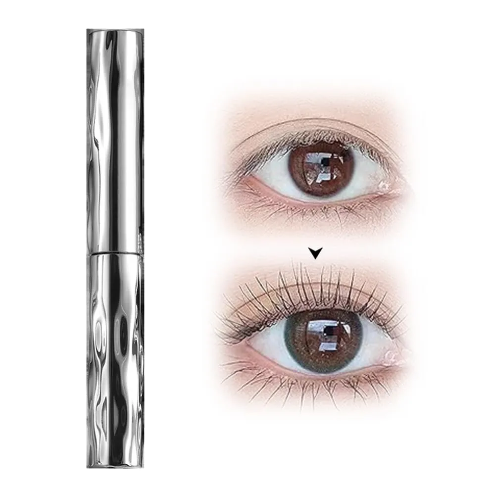 Steel Pipe Eyelash Primer, 2025 New Waterproof Small Steel Tube Mascara, Long Curling Mascara Tube Eyelash Primer, Iron Wand Mascaras for Natural Lengthening (1pcs)