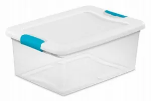 Sterilite 14948012 15 QT Latching Storage Box - Quantity of 24