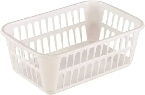 Sterilite 16088048 Medium White Plastic Storage Baskets 11-1/4" x 8" x 4-1/4" - Quantity of 40