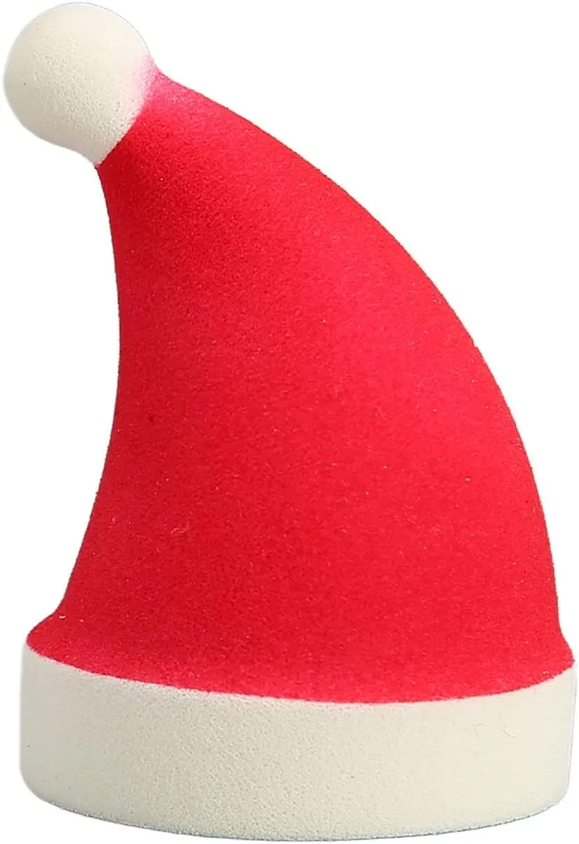 Super Soft Makeup Sponge, Efficient Makeup, Multifunctional, High Elastic, Wet and Dry, Fit for Face, Christmas Hat Design, for Concealer and Loose Powder