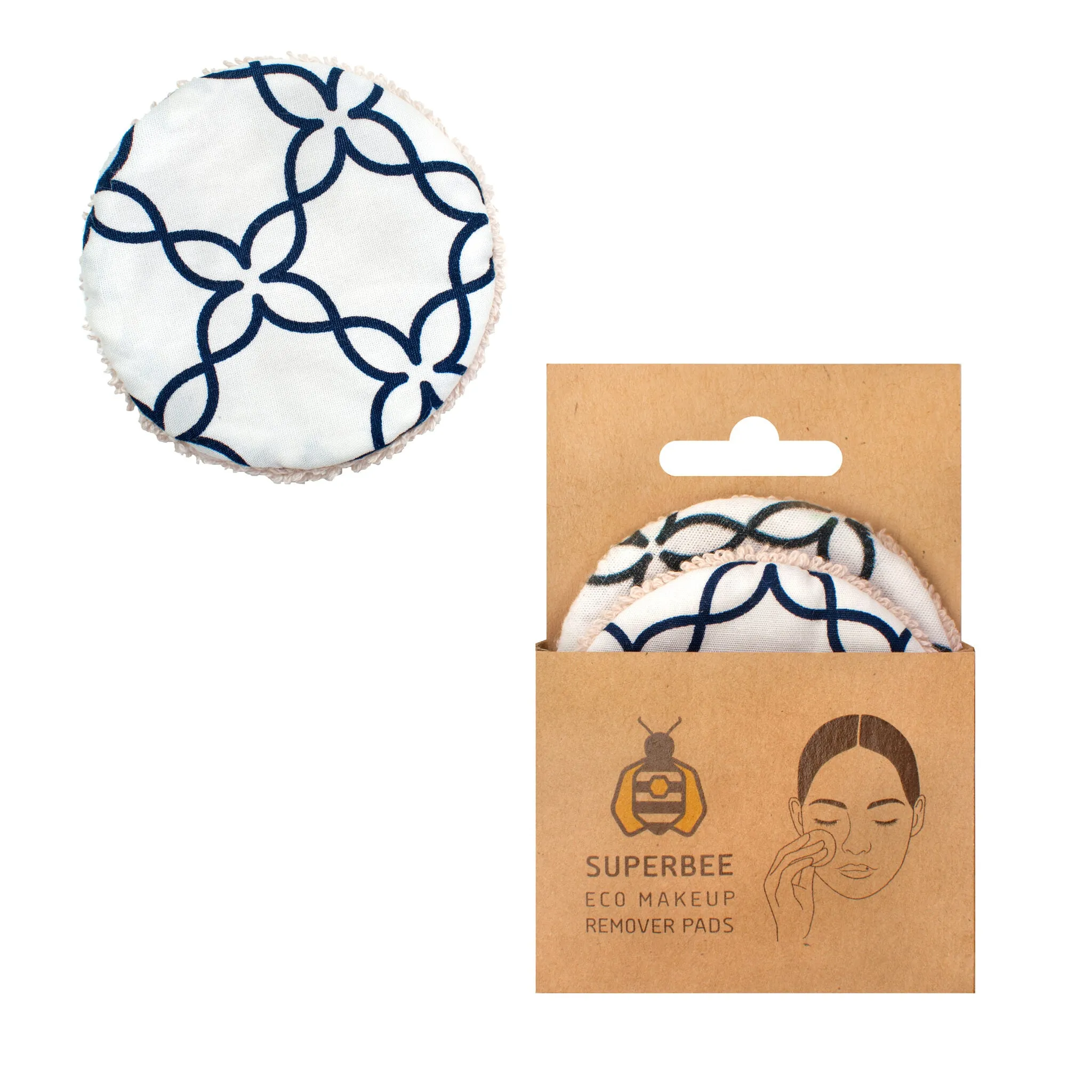SuperBee Reusable Organic cotton rounds - Mixed Design