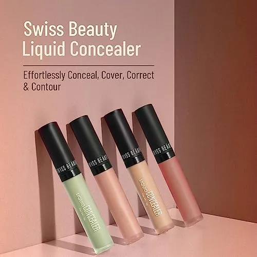 Swiss Beauty Liquid Light Weight Concealer With Full Coverage |Easily Blendable Concealer For Face Makeup | Sand Sable, 6G