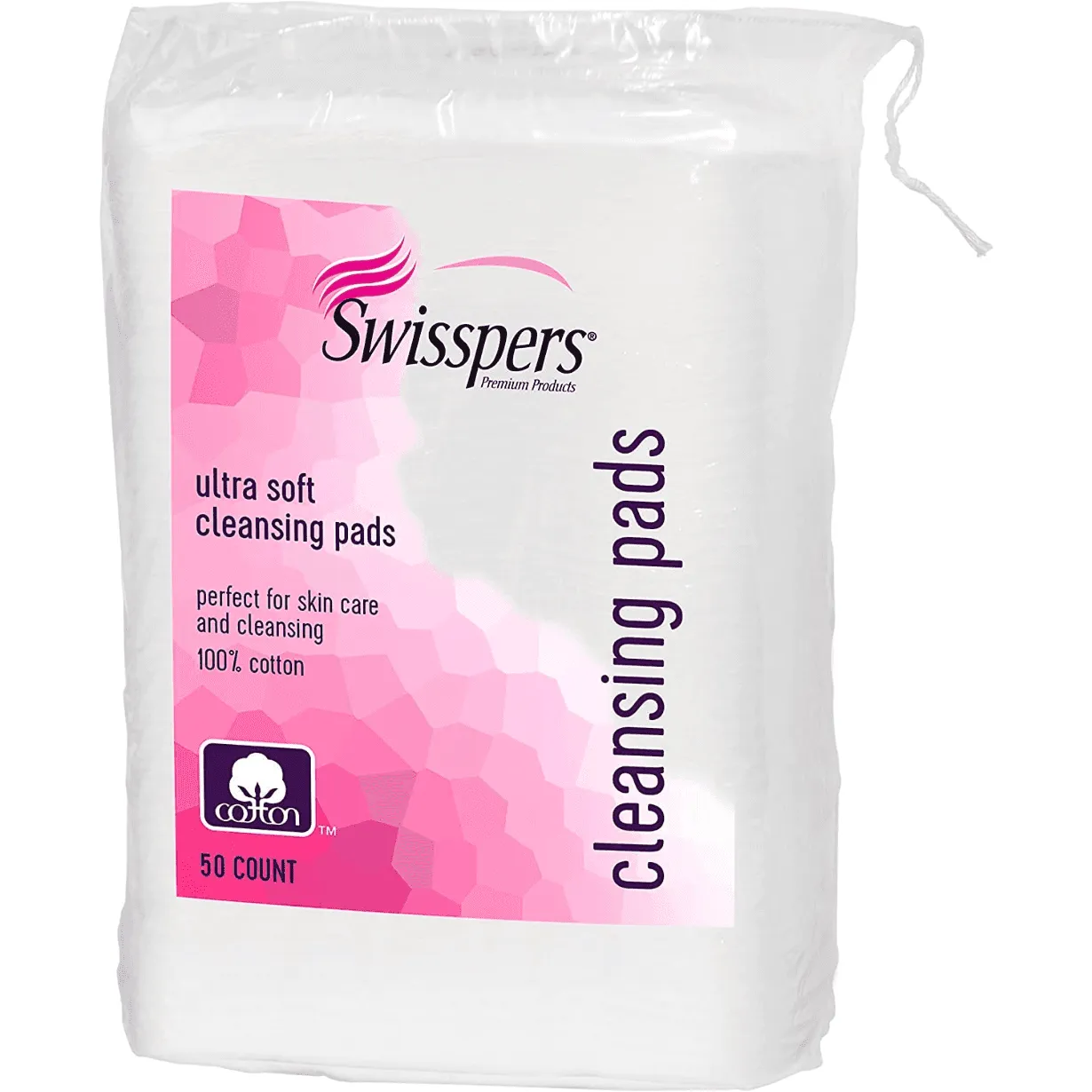 Swisspers Ultra Soft Facial Cleansing Cotton Pads - 50 Ct