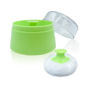Talcum Powder Container with Feather Puff