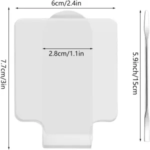 Titanic FX Small Clear Perspex Mixing Palette with Stainless Steel Spatula