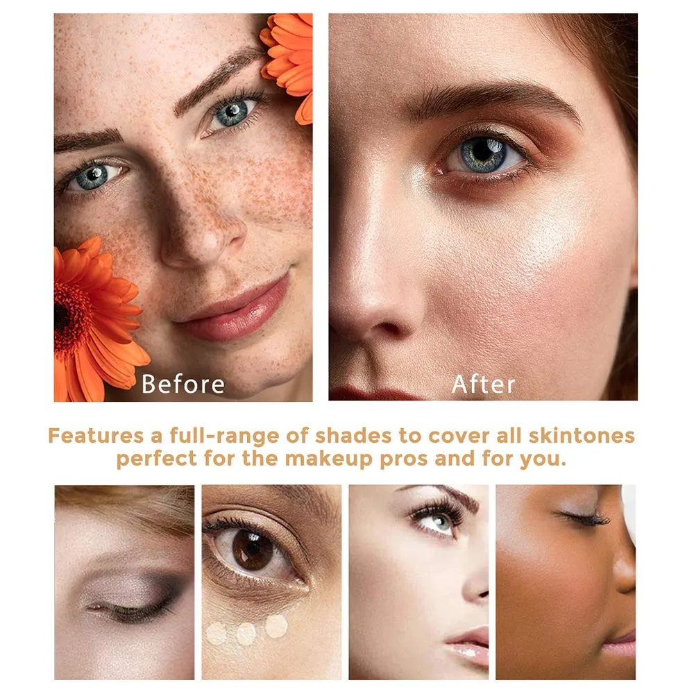 TLM Colour Changing Foundation, 30ml TLM Concealer Cover Cream Liquid Flawless Full Coverage Natural Color Foundation Makeup Base Concealer for All Skin SPF15 (#1, 30ml)