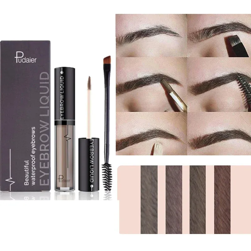 Toleet Christmas Thanksgiving gifts Winter Makeup Ideas Long Lasting Pigment Black Brown Waterproof with Brush Eye Brow Tint Tattoo Mascara Wunder Eyebrow Enhencers Cosmetics