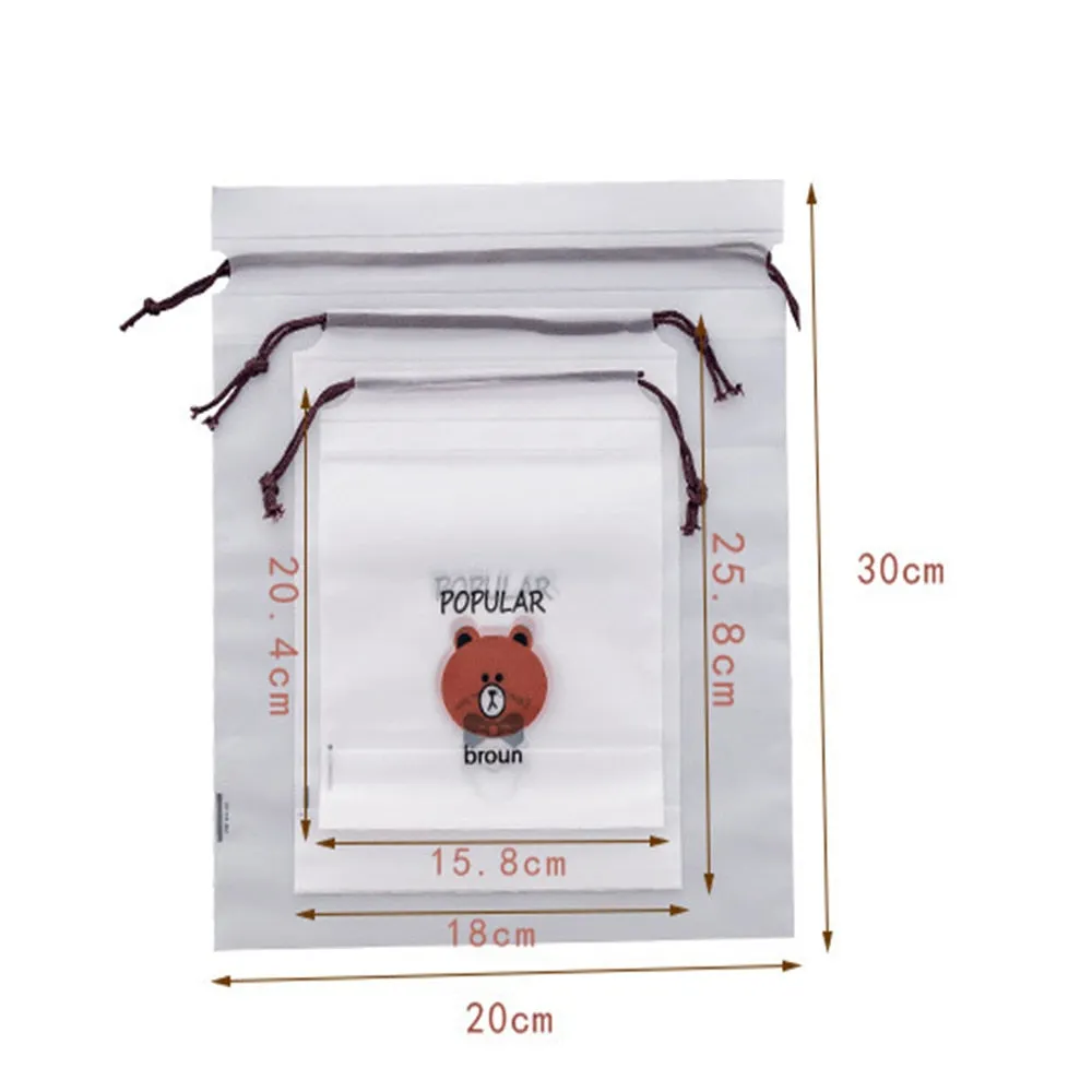 TRANSPARENT COSMETIC BAG 3 PCS