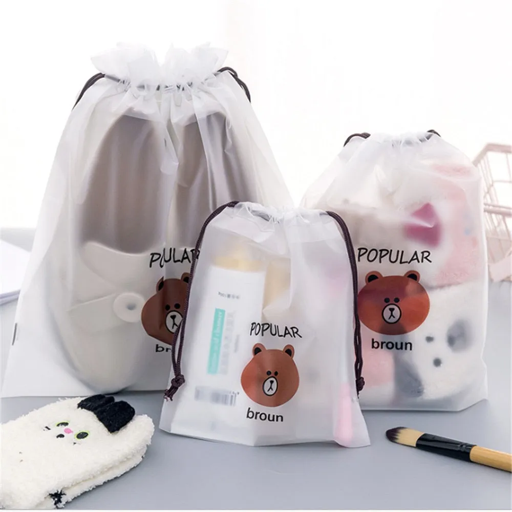 TRANSPARENT COSMETIC BAG 3 PCS