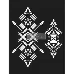 Tribal Imprint Decor Stencils | Redesign with Prima | 9 X 12 | Boho Arrows