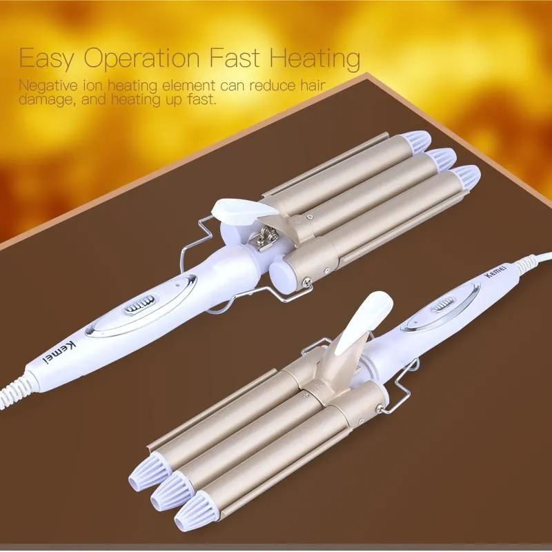 Triple Barrel Curling Iron