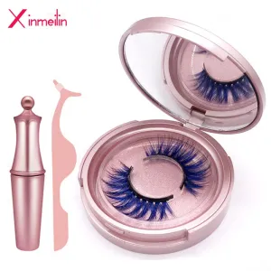 VenusFox 3D magnetic color lashes eyeliner tweezers kit faux mink cil natural lot magnet false eyelashes extension waterproof makeup set
