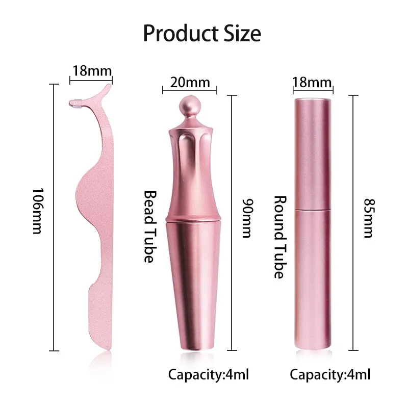 VenusFox Magnet Lashes Magnetic Eyelashes 3D False Mink Eyelashes Magnetic Reusable Liquid Eyeliner&Magnetic False Eyelashes &Tweezer Set