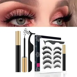 VenusFox Magnetic Liquid Eyeliner Eyelashes Tweezer Set Waterproof Long Lasting False eyelashes set