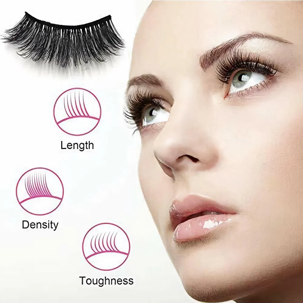 VenusFox Magnetic Liquid Eyeliner Eyelashes Tweezer Set Waterproof Long Lasting False eyelashes set