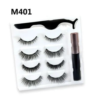 VenusFox Mix 1/3/5/7/10 Pairs Eye Makeup Magnet Lashes Magnetic False Eyelashes Liqiud Eyeliner Beauty Kit Mink Eyelash Wholesale