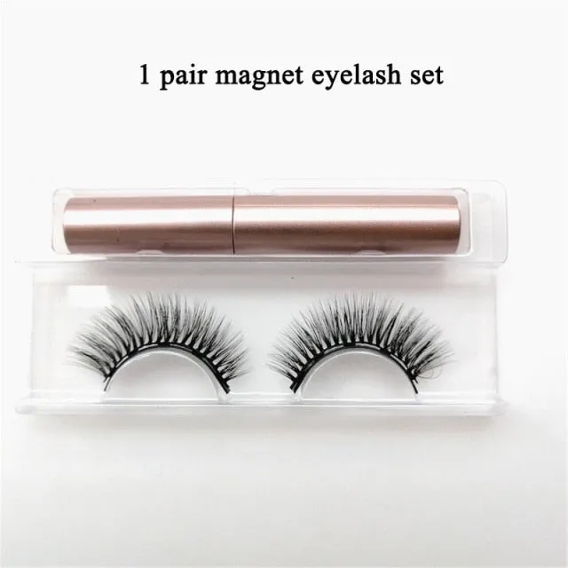 VenusFox Mix 1/3/5/7/10 Pairs Eye Makeup Magnet Lashes Magnetic False Eyelashes Liqiud Eyeliner Beauty Kit Mink Eyelash Wholesale