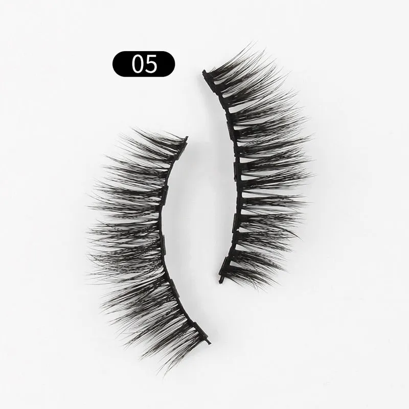 VenusFox Mix 1/3/5/7/10 Pairs Eye Makeup Magnet Lashes Magnetic False Eyelashes Liqiud Eyeliner Beauty Kit Mink Eyelash Wholesale