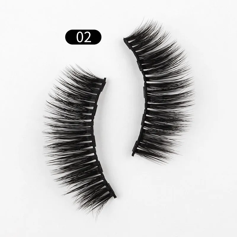 VenusFox Mix 1/3/5/7/10 Pairs Eye Makeup Magnet Lashes Magnetic False Eyelashes Liqiud Eyeliner Beauty Kit Mink Eyelash Wholesale